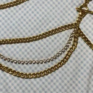Juicy Couture gold chain belt, rhinestone puffy heart lock (nonfunctional) charm Juicy Couture | Accessories | Juicy Couture Gold Chain Belt  main image 2